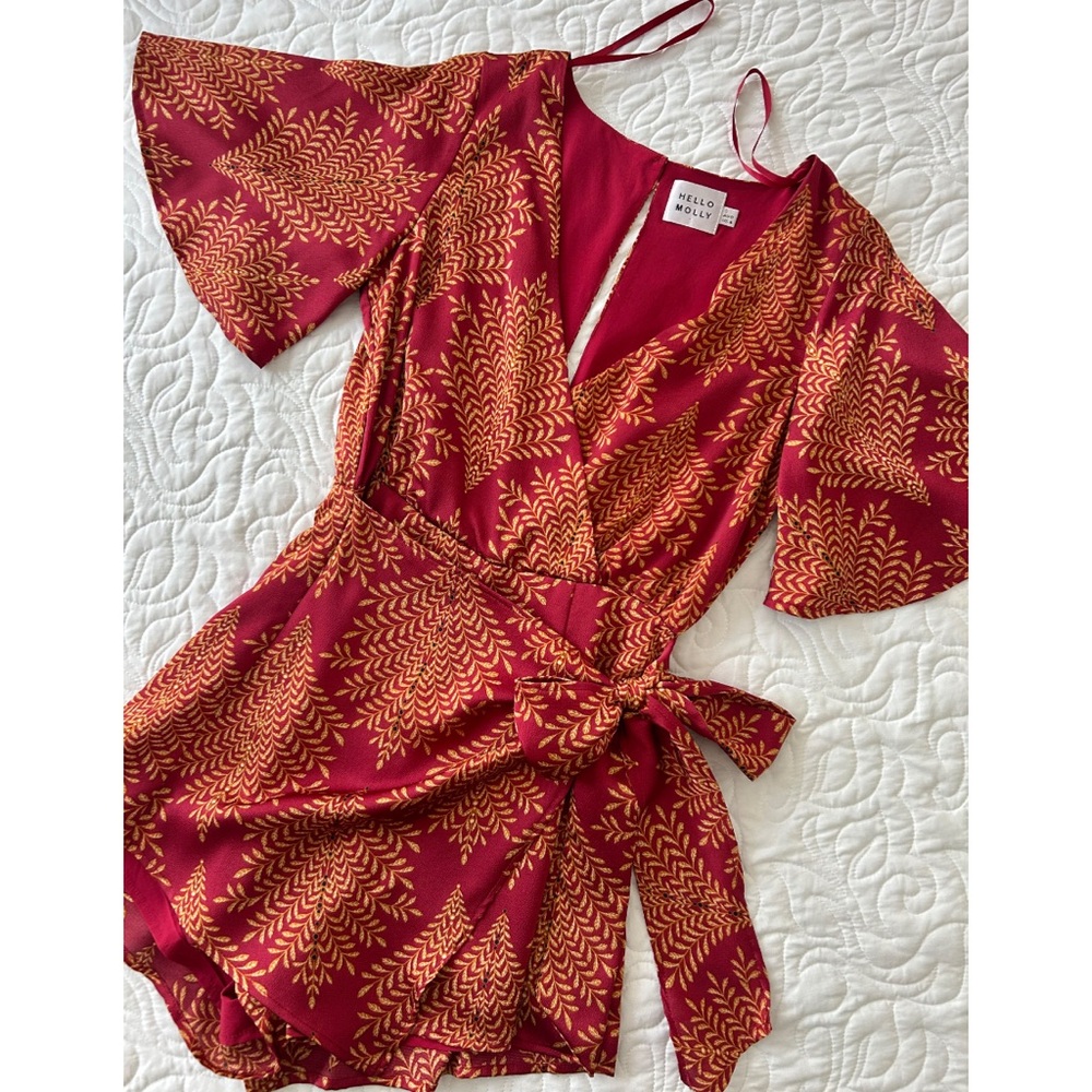 Hello Molly wrap front romper